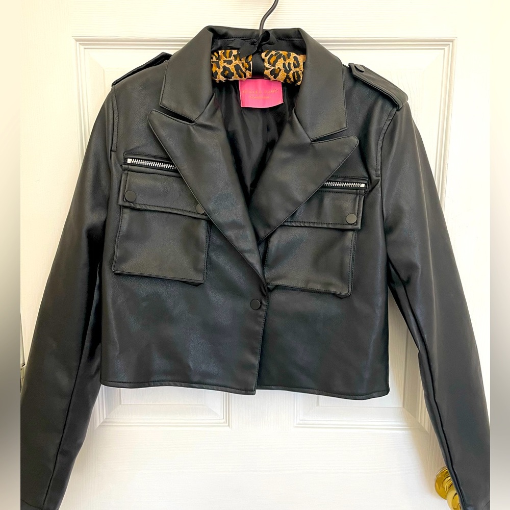 Azalea Wang Moto Jacket Faux Leather Sz M